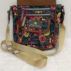 Lily Bloom Green Living Purse Owls NWOT